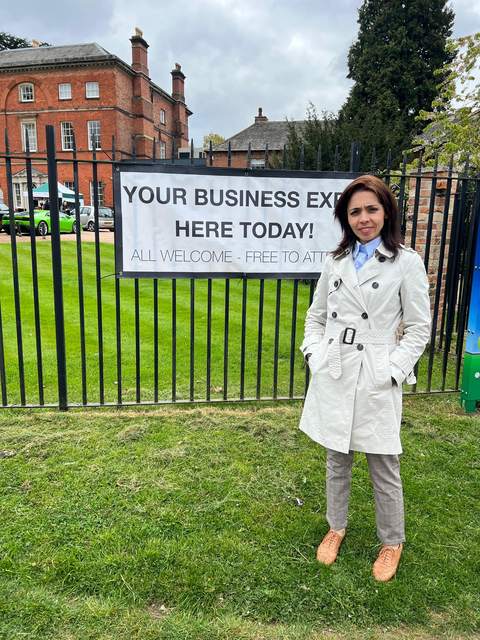 Esin Manav at a regional business expo
